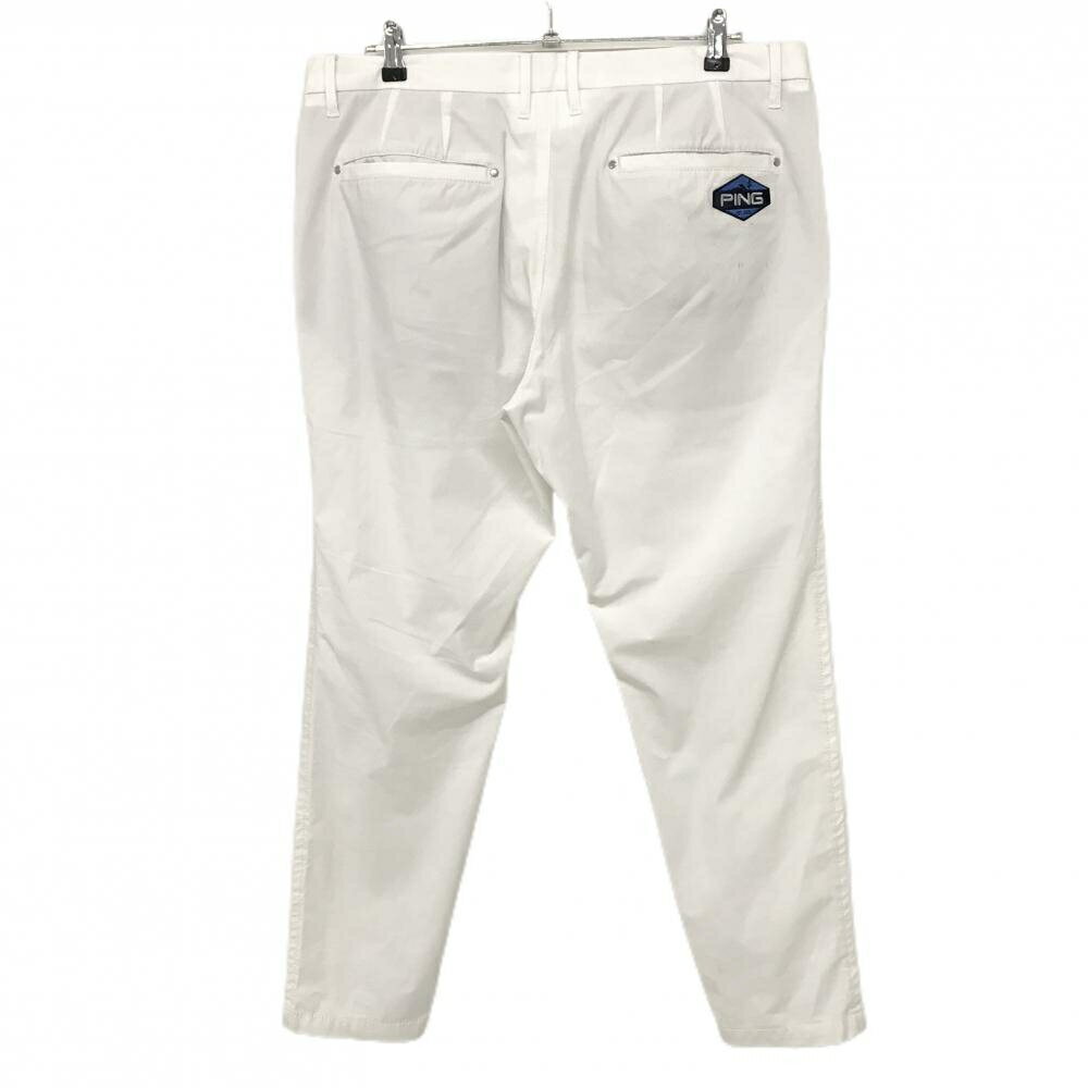 ピン パンツ 白 ストレッチ ワッペン メンズ 3L ゴルフウェア 大きいサイズ PING