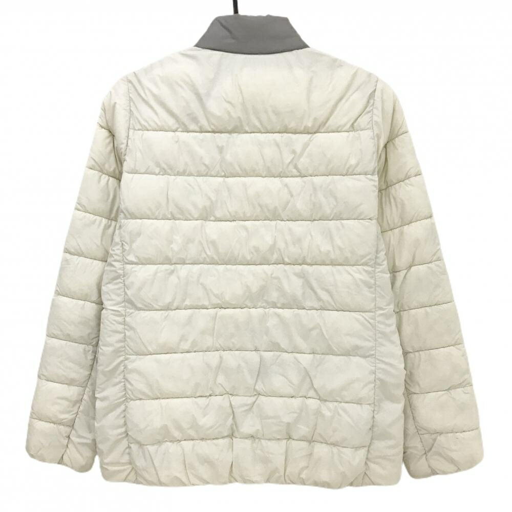 タイトリスト 中綿ジャケット 白×グレー 袖ロゴシルバー レディース L ゴルフウェア TITLEIST