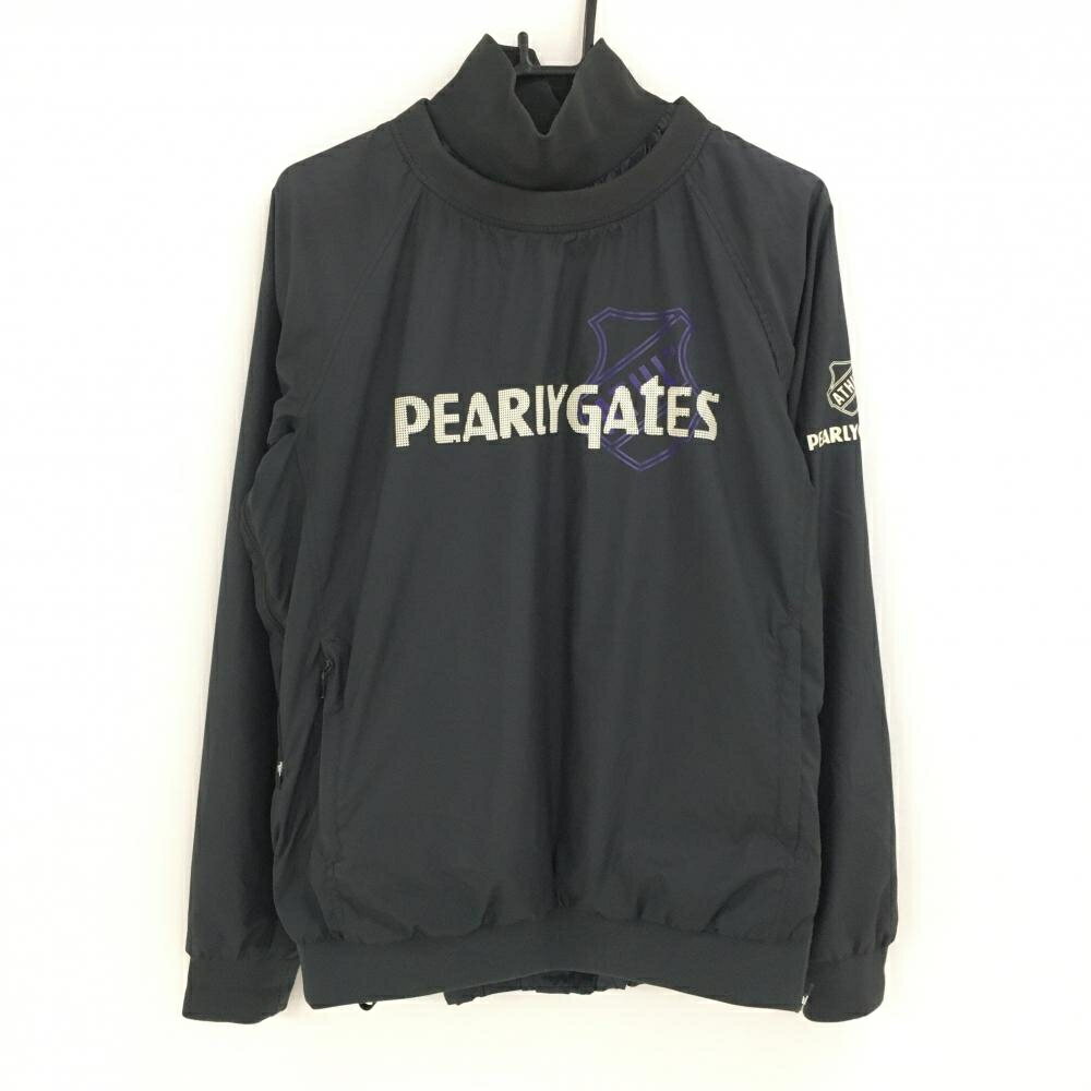 パーリーゲイツ ツインスニード 黒 フロントロゴ 蓄熱裏地 ブルゾン メンズ 4(M) ゴルフウェア PEARLY GATES