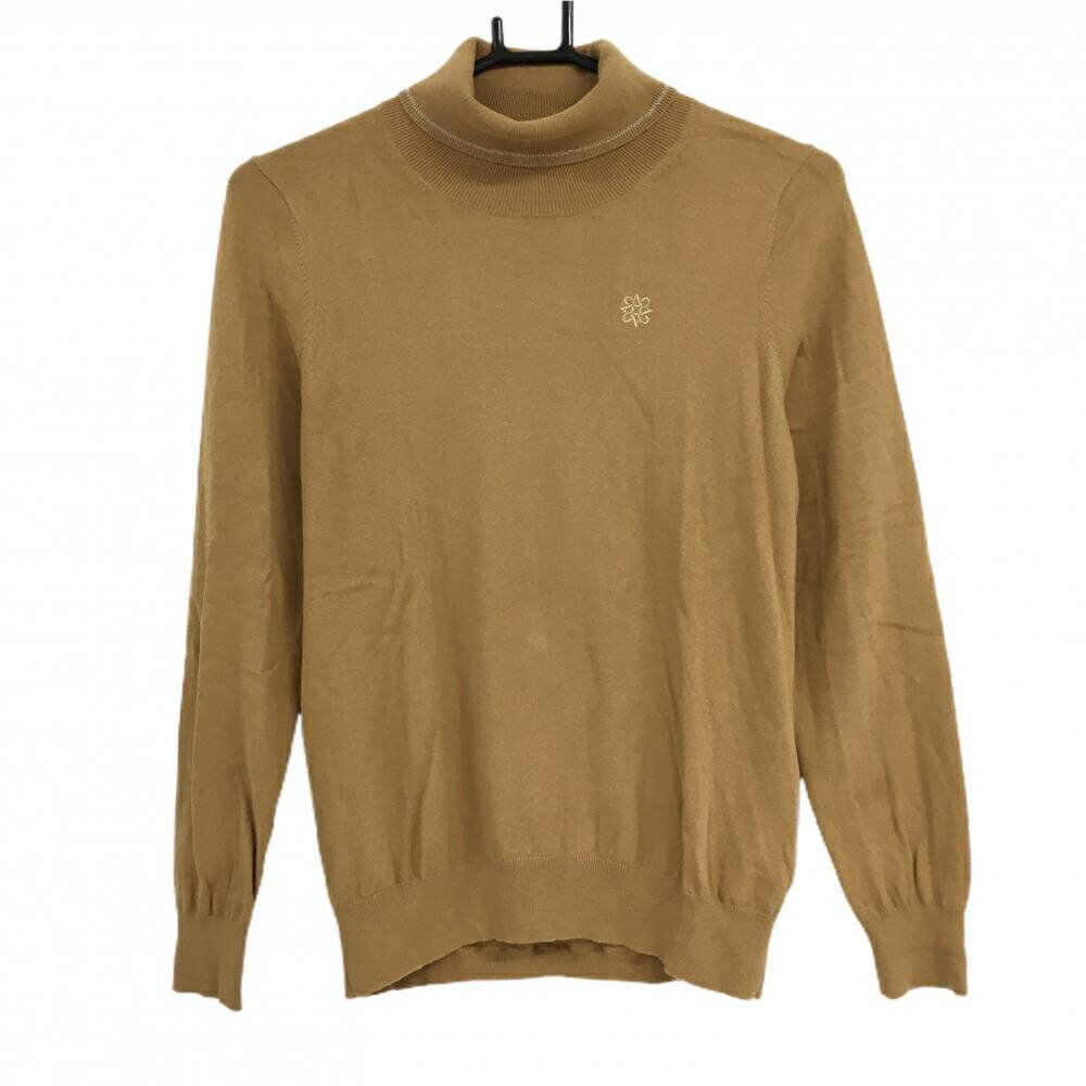 【美品】セントアンドリュース タートルネックセーター ライトブラウン コットン混 レディース S ゴルフウェア 2023年モデル St ANDREWS