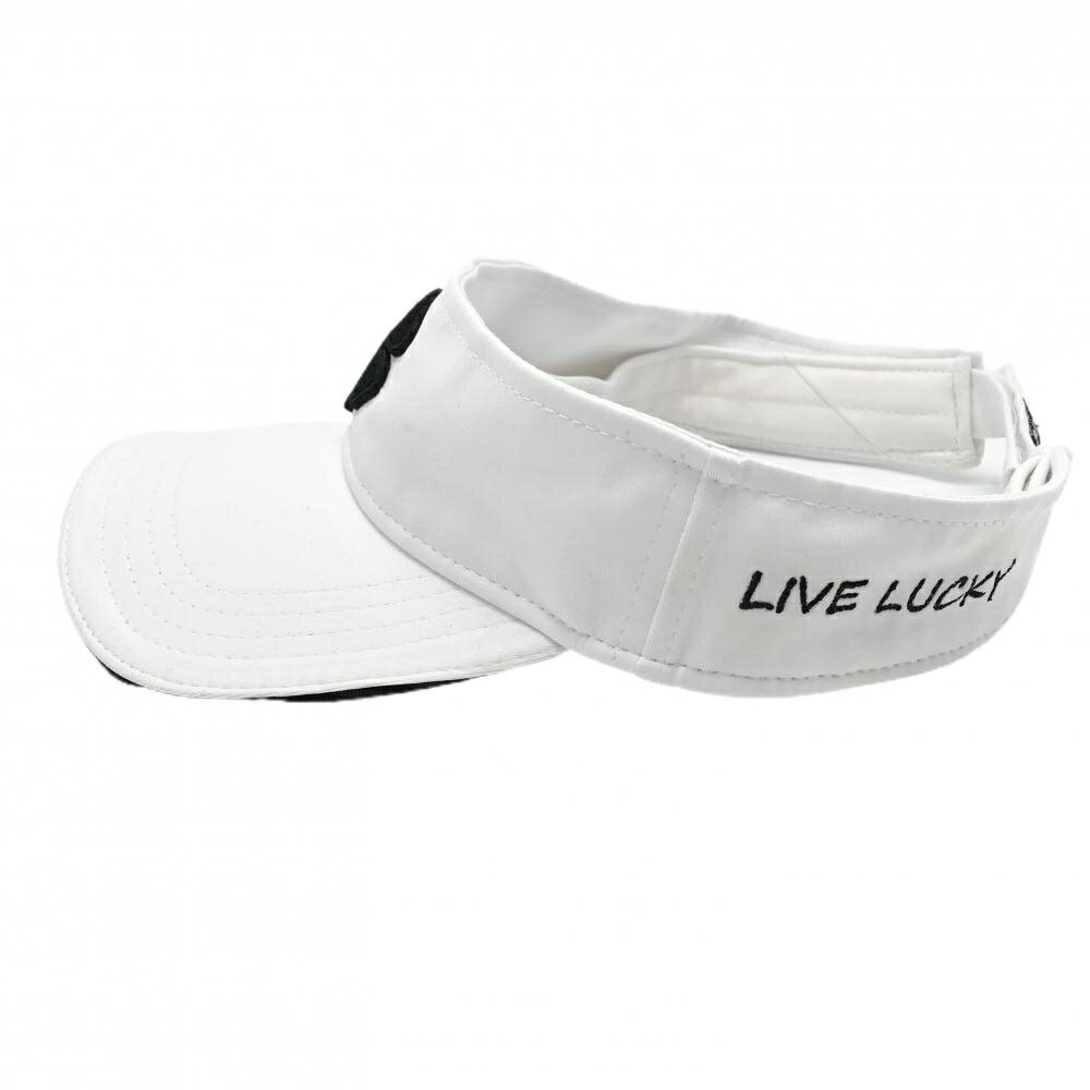 ブラッククローバー サンバイザー 白×黒 立体ロゴ刺しゅう ゴルフウェア BLACK CLOVER