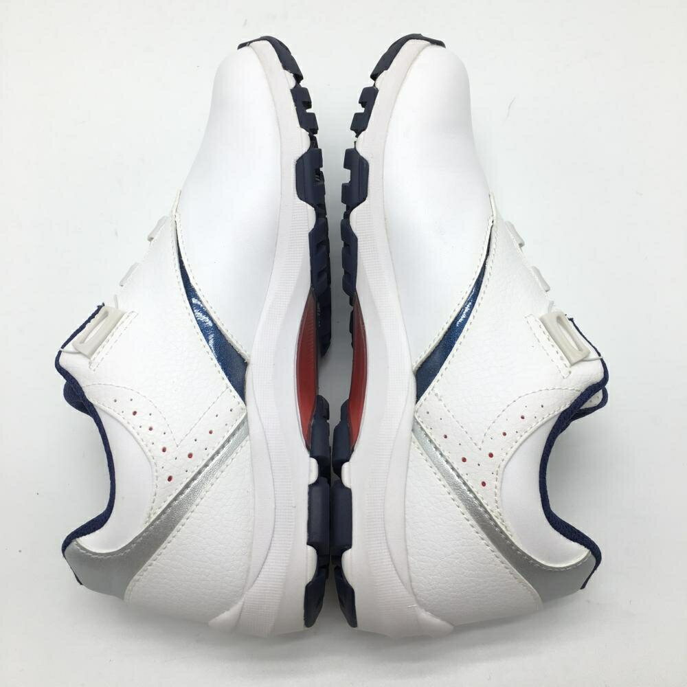 【新品】ブリヂストン ゴルフシューズ 白×ネイビー SHG210 スパイクレス ダイヤル式 レディース 23.5 ゴルフウェア Bridgestone