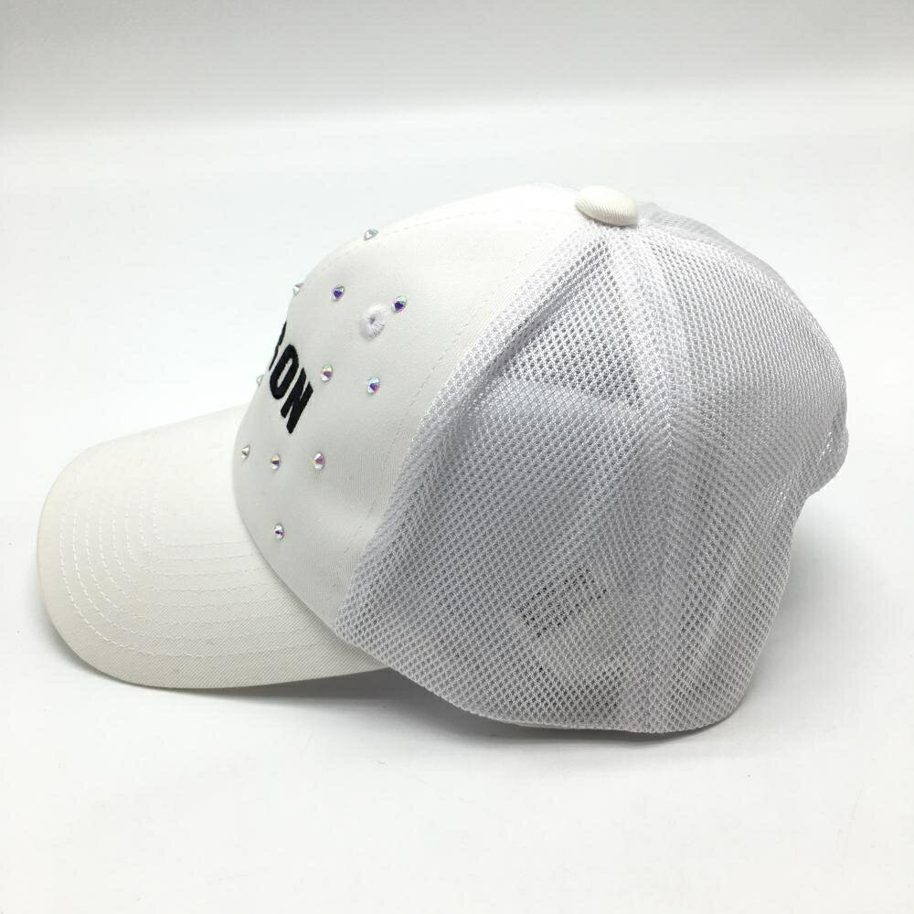 ダンスウィズドラゴン メッシュキャップ 白 ラインストーン ロゴ 99(F) ゴルフウェア Dance With Dragon
