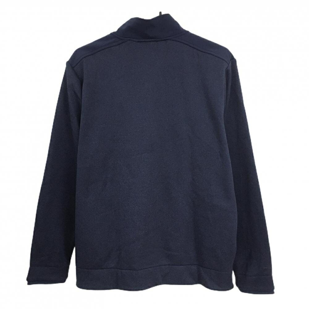 【美品】アンダーアーマー 切替ブルゾン ネイビー 裏起毛 メンズ LG ゴルフウェア 2023年モデル UNDER ARMOUR