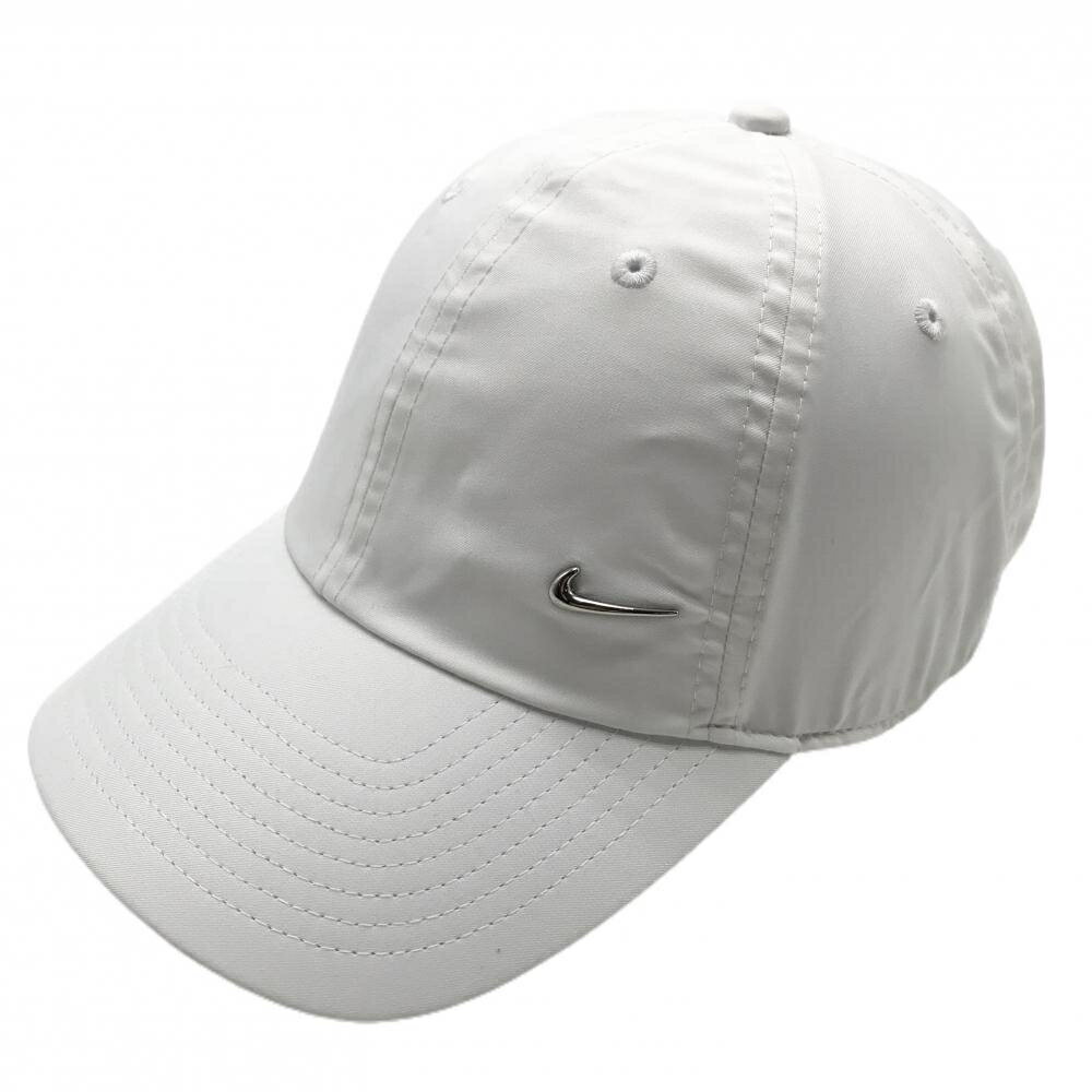 ナイキ キャップ 白×シルバー メタルロゴ 1Size ゴルフウェア NIKE