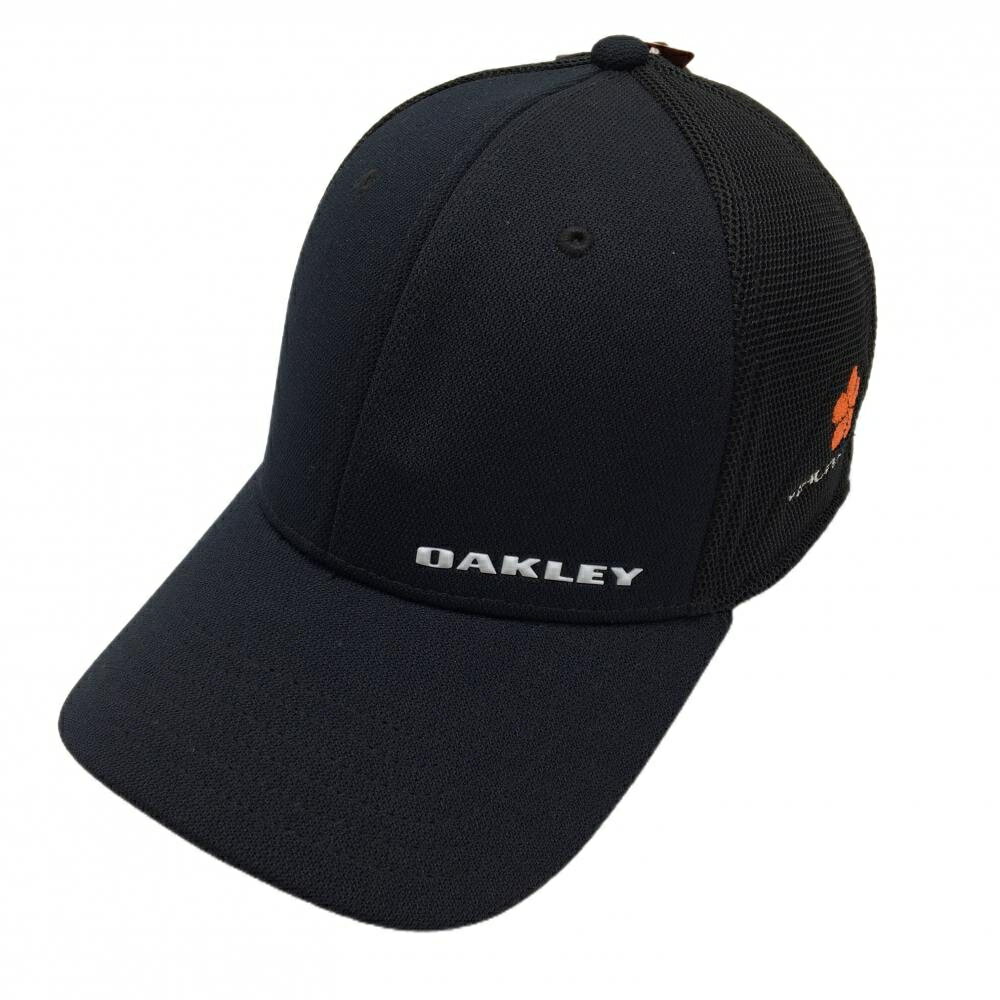 【新品】オークリー キャップ 黒 ロゴ白 MAUNAKEA L/XL ゴルフウェア Oakley