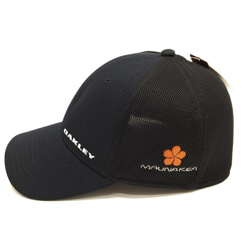 【新品】オークリー キャップ 黒 ロゴ白 MAUNAKEA L/XL ゴルフウェア Oakley