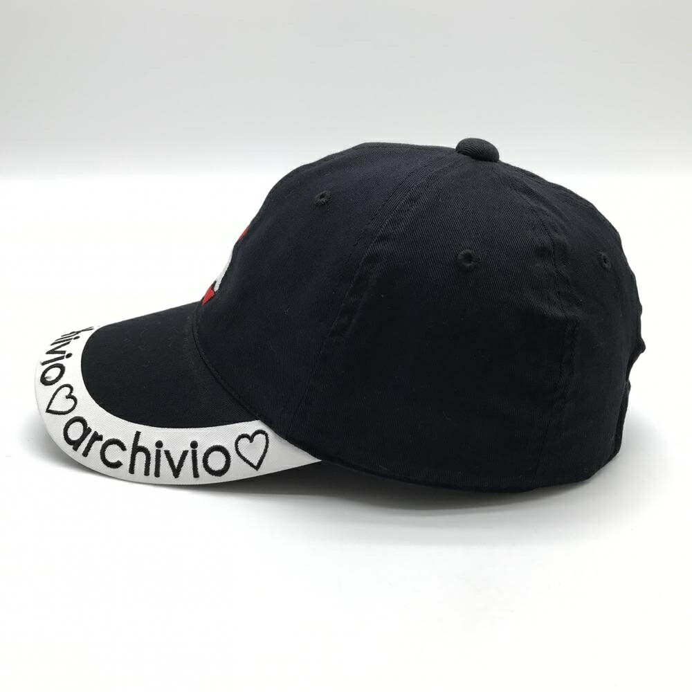【美品】アルチビオ キャップ 黒×白 ロゴ ゴルフウェア archivio