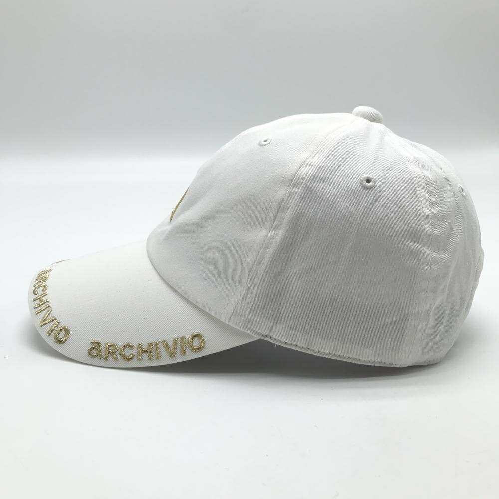 【超美品】アルチビオ キャップ 白 ロゴゴールド ゴルフウェア 2024年モデル archivio