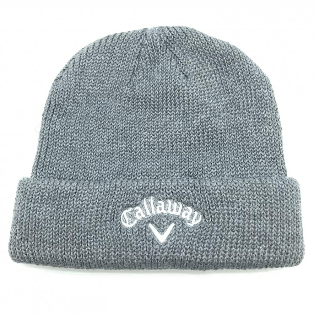 【美品】キャロウェイ ニット帽 グレー ODYSSEY FR ゴルフウェア 2023年モデル Callaway
