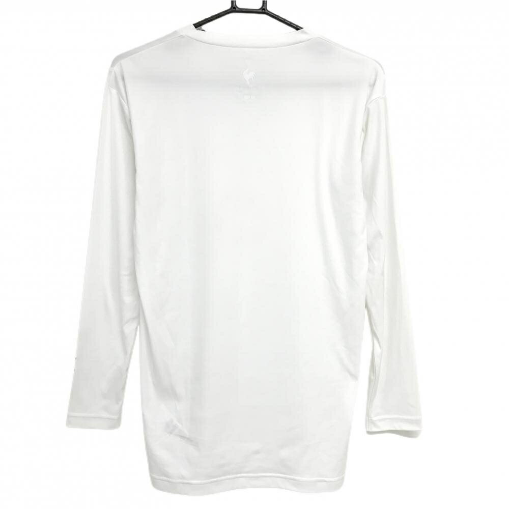 ルコックゴルフ インナーシャツ 白 Vネック ロゴダークネイビー　 メンズ L ゴルフウェア le coq sportif