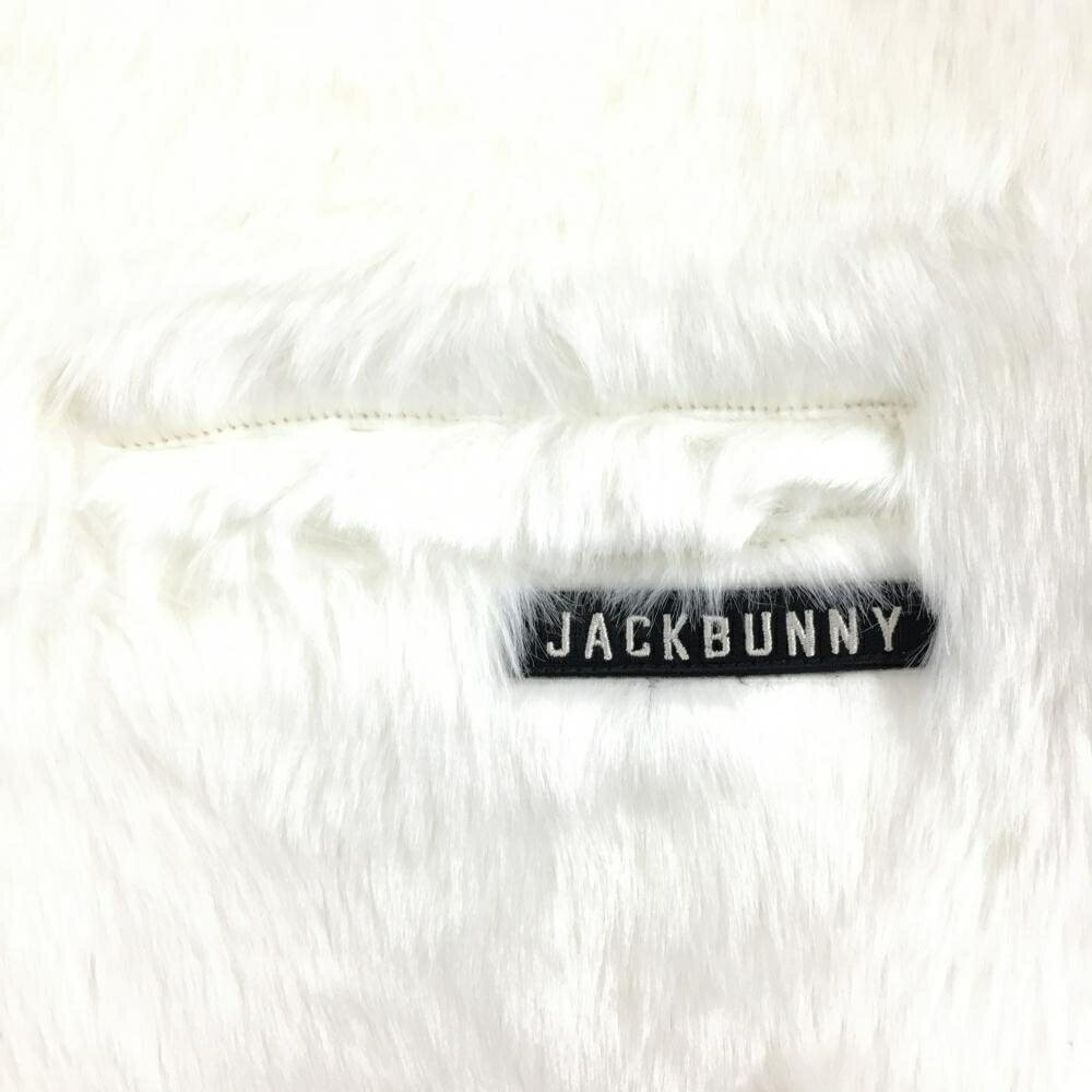 ジャックバニー ノースリーブワンピース 白 フェイクファー 裏地付 レディース 2(L...