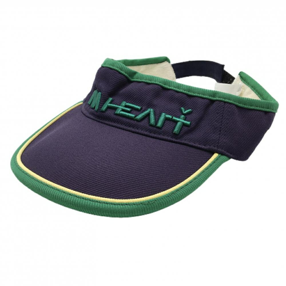 ビバハート サンバイザー ネイビー×グリーン 立体ロゴ 表記なし ゴルフウェア VIVA HEART