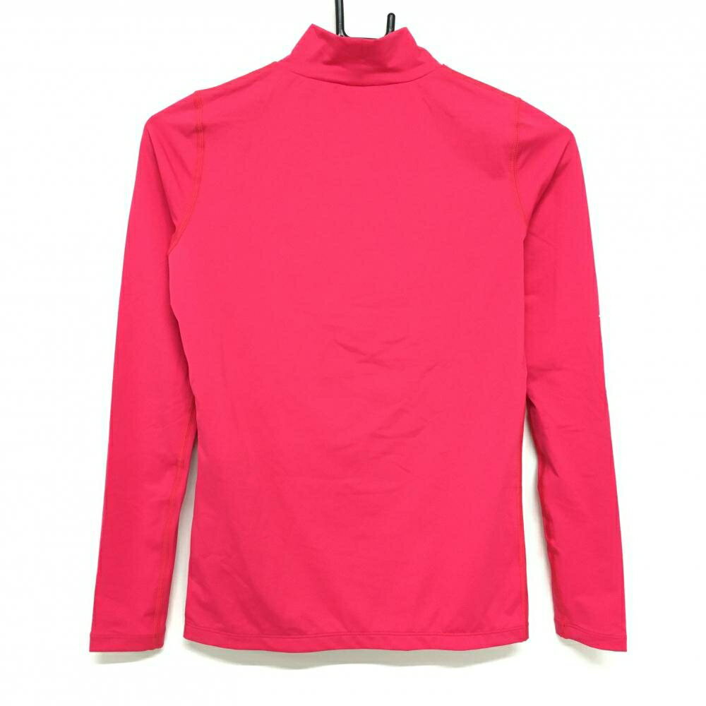 【新品】マークアンドロナ ハイネックインナーシャツ ピンク ロゴ白 レディース 38(M) ゴルフウェア MARK＆LONA