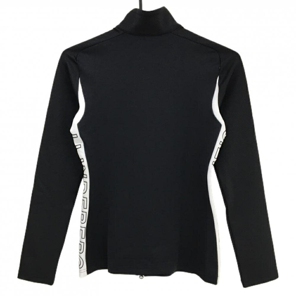 【新品】ジェイリンドバーグ ジャケット 黒×白 サイドロゴ ストレッチ レディース XS ゴルフウェア J．LINDEBERG