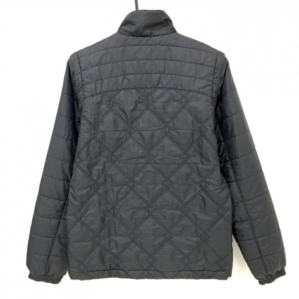 【美品】カッパ 2WAY中綿ジャケット 黒 袖着脱可 ロゴプリント メンズ M ゴルフウェア Kappa