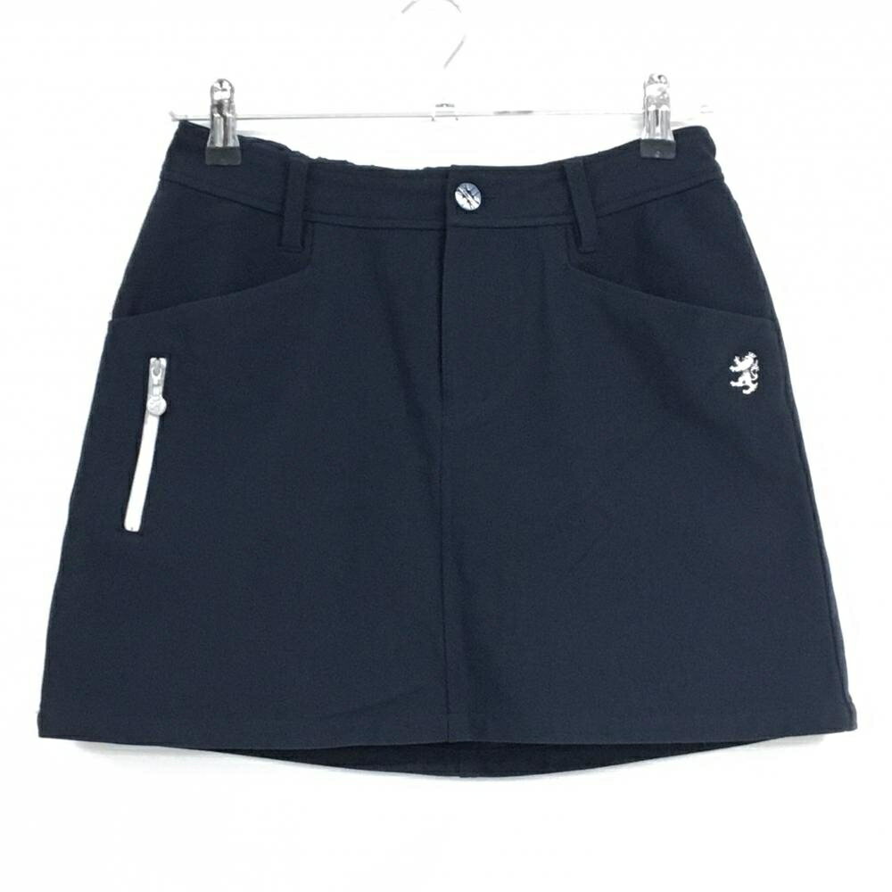 【超美品】アドミラル スカート ネイビー 裏微起毛 ロゴ白 ウエスト後ろゴム レディース M ゴルフウェ..