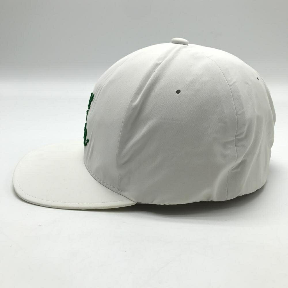 バンデル フラットキャップ 白×グリーン 立体ロゴ パンチング ゴルフウェア BANDEL