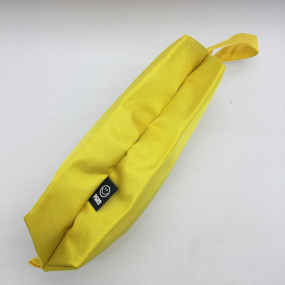 【超美品】パーリーゲイツ シューズケース イエロー×ネイビー 内側英字総柄 ロゴ刺しゅう the HOUSEゴルフ PEARLY GATES