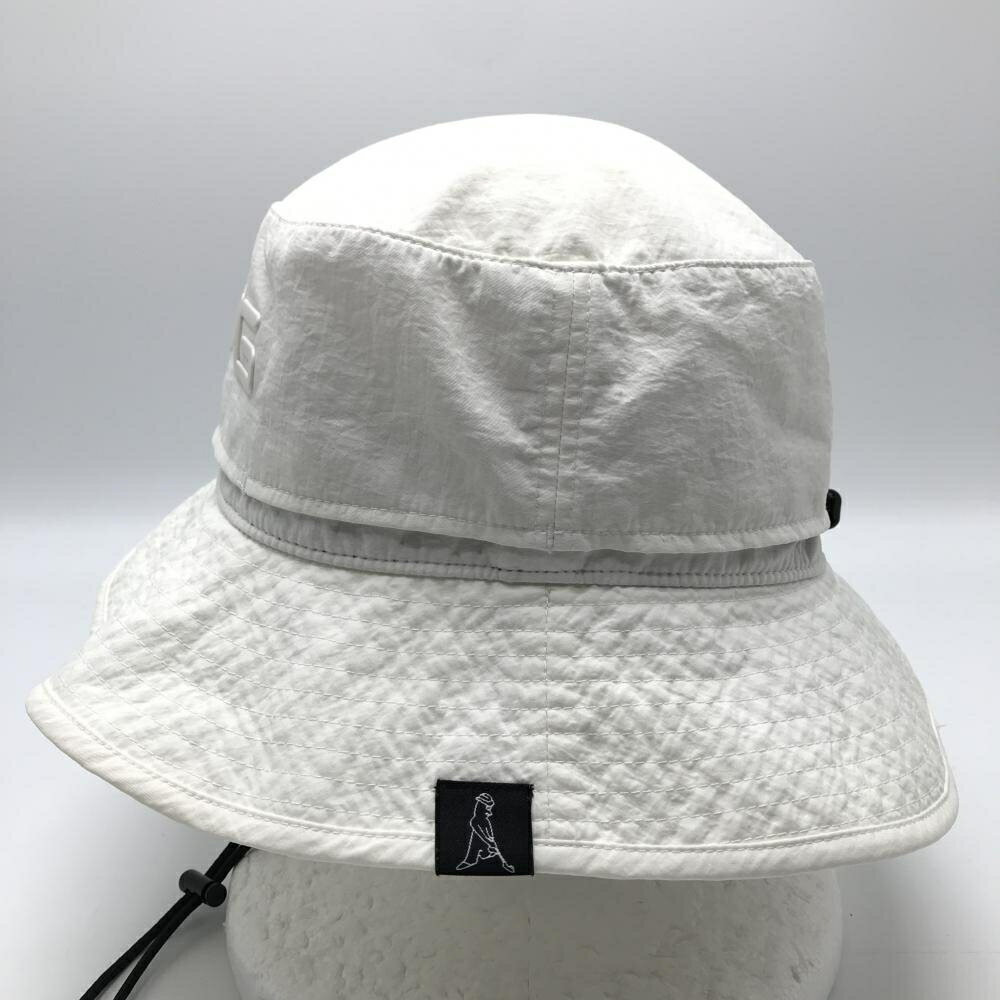 ピン ハット 白 立体ロゴ メッシュネックガード付き あご紐 ONE SIZE FITS ALL ゴルフウェア 2024年モデル PING