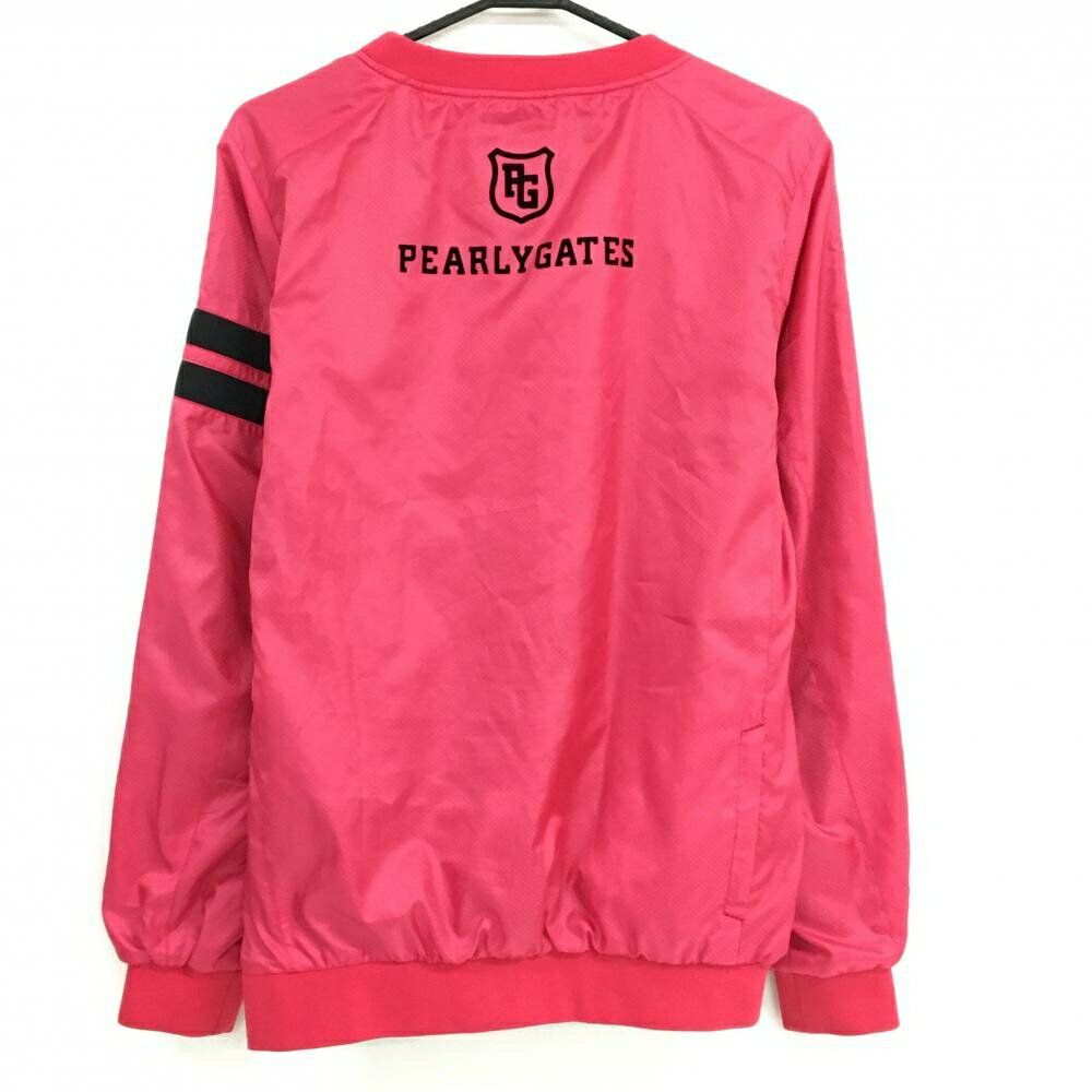 パーリーゲイツ スニード レッド×黒 袖2ライン 蓄熱裏地 ブルゾン レディース 4(M) ゴルフウェア PEARLY GATES