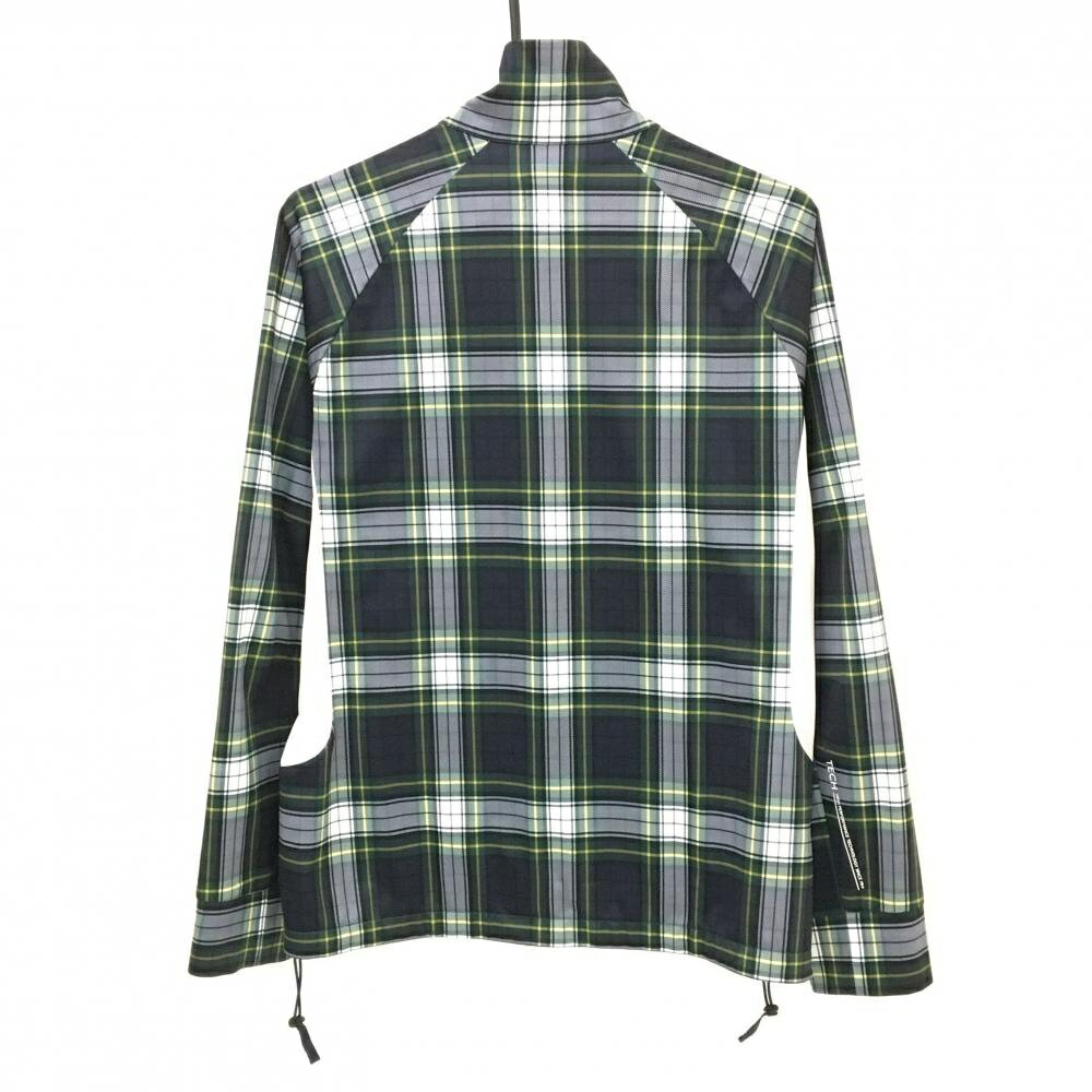 アドミラル ジャケット ネイビー×グリーン チェック ロゴプリント メンズ L ゴルフウェア Admiral