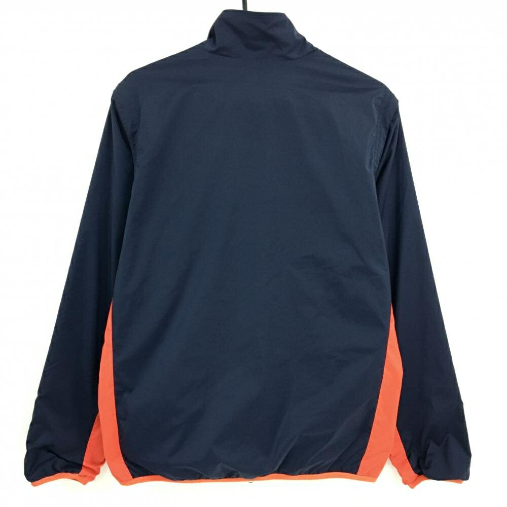 【美品】フィッチェゴルフ 2WAYジャケット ネイビー×レッド 裏起毛 袖着脱可 メンズ L ゴルフウェア FICCE GOLF