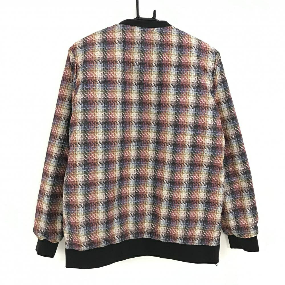 【超美品】カッパ 中綿リバーシブルスニード 白×レッド×黒 総柄 裏無地 メンズ L ゴルフウェア Kappa