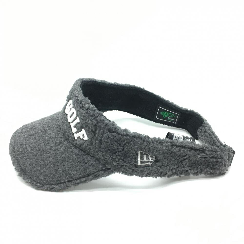 ビームスゴルフ×ニューエラ サンバイザー グレー×白 ボア ゴルフウェア BEAMS GOLF