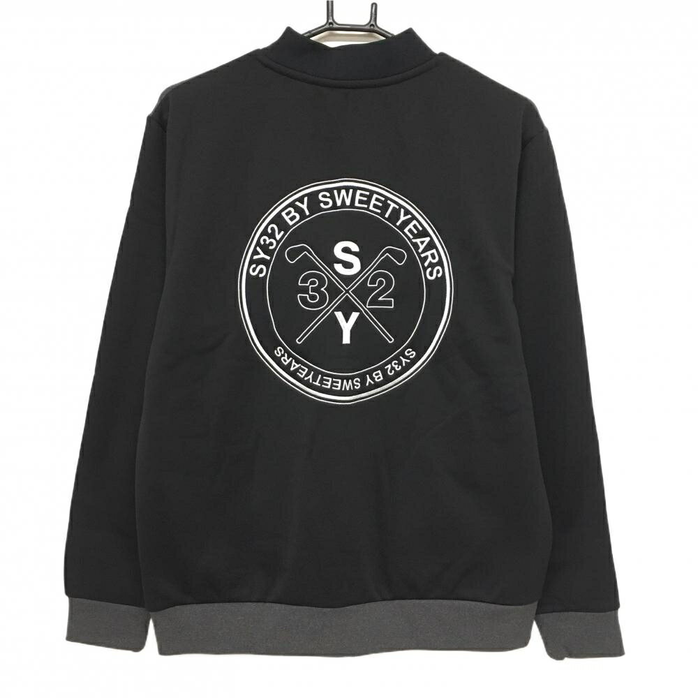 【新品】SY32 トレーナー 杢グレー×黒 スナップボタン 裏起毛 CORDURA メンズ L ゴルフウェア 2023年モデル SY32 BY SWEET YEARS