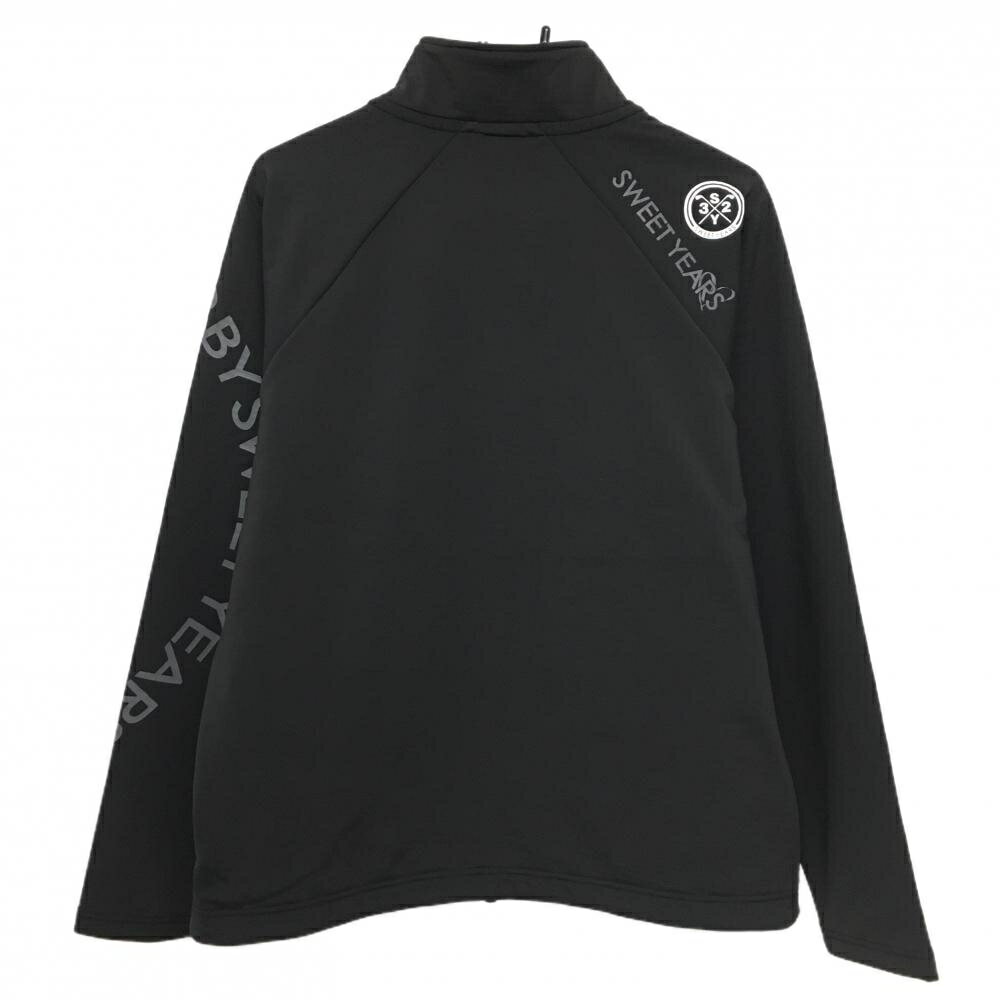 【新品】SY32 ジャケット 黒 袖ロゴワッペン 裏起毛 メンズ L ゴルフウェア 2024年モデル SY32 BY SWEET YEARSSY32