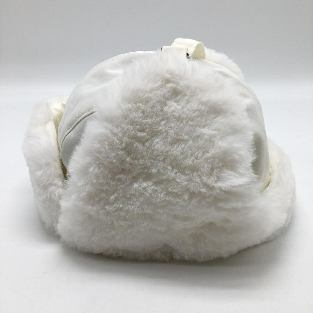 【超美品】ヒールクリーク 耳当て付キャップ 白 ファー レディース 40 ゴルフウェア Heal Creek