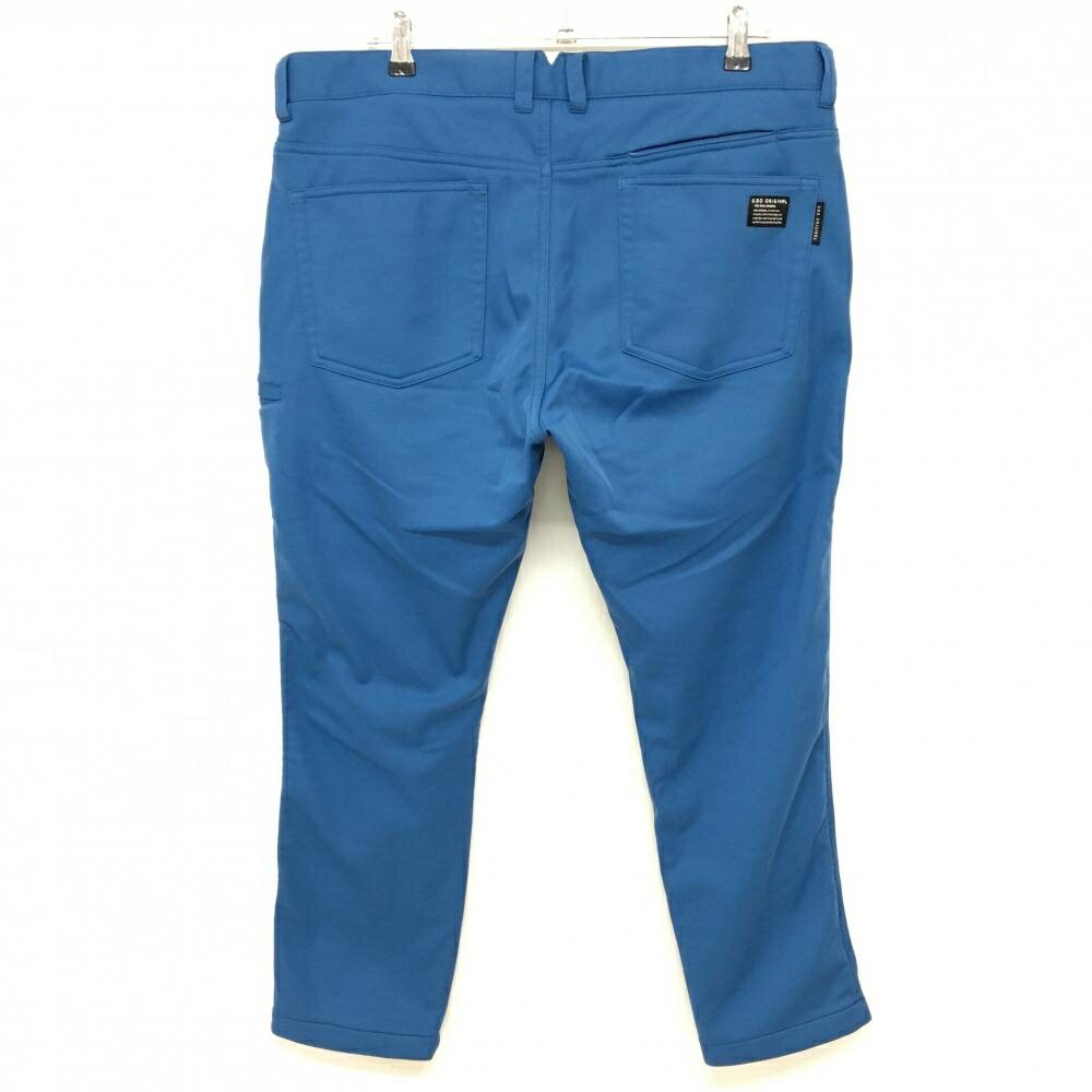 【超美品】ジーディーオーオリジナル パンツ ライトブルー 裏フリース ストレッチ 無地 メンズ 8 ゴルフウェア GDO ORIGINAL