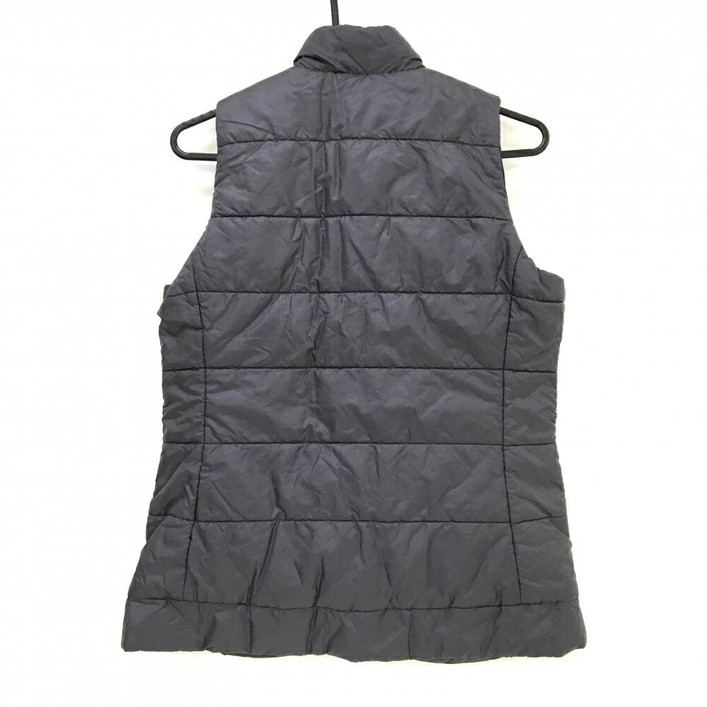 【超美品】プーマ 中綿リバーシブルベスト グレー×ブルーグリーン 裏ニット 胸元ロゴ レディース L ゴルフウェア PUMA