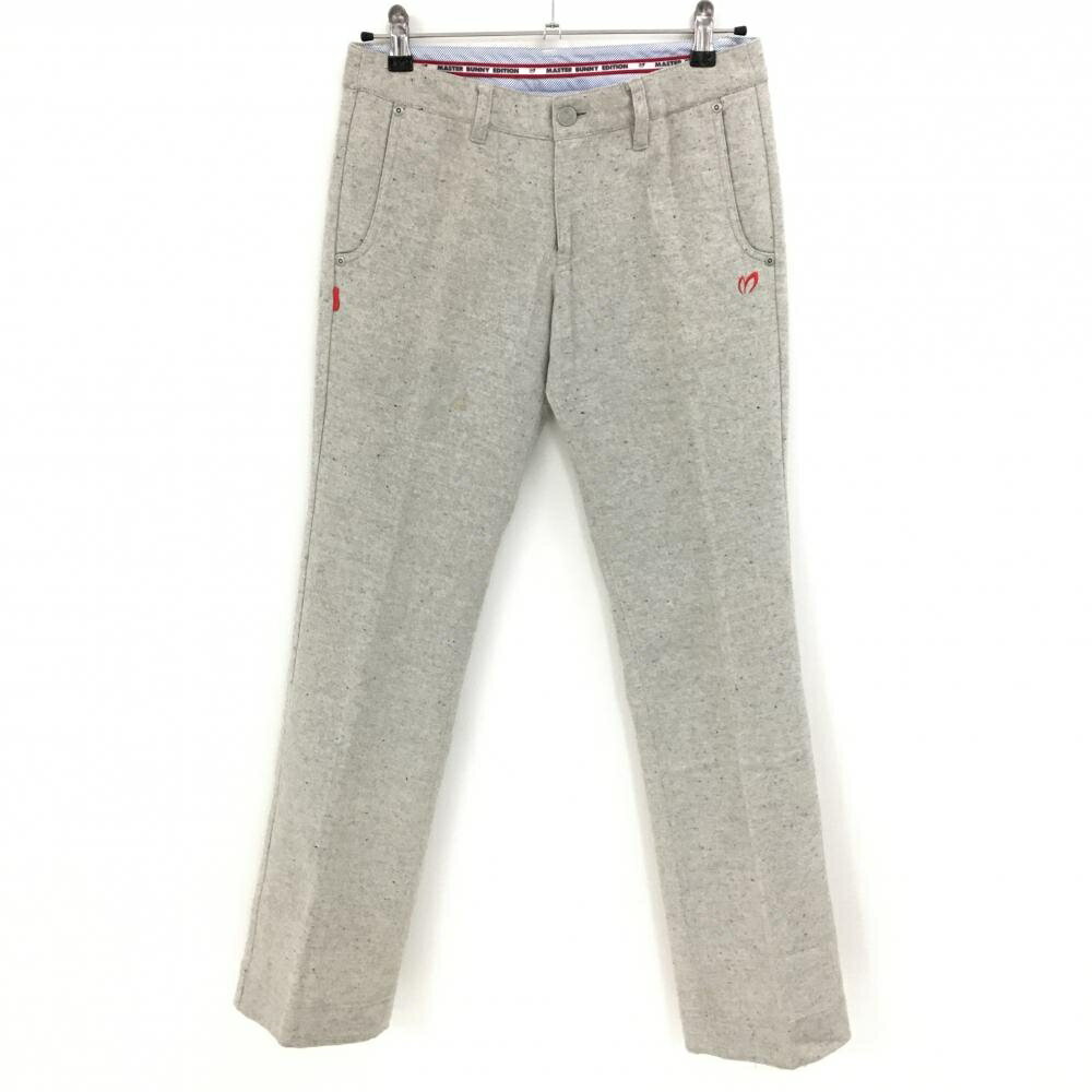 マスターバニー パンツ 杢ライトグレー ウール混 蓄熱裏地 レディース 1(M) ゴルフウェア MASTER BUNNY..