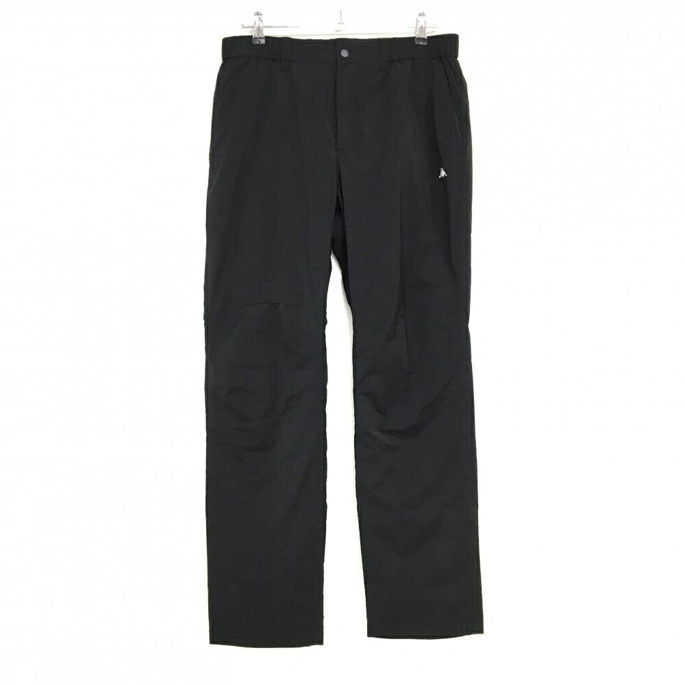 カッパ 中綿パンツ 黒×白 ウエストゴム 裾内側ゴム メンズ XXL ゴルフウェア 大きいサイズ Kappa