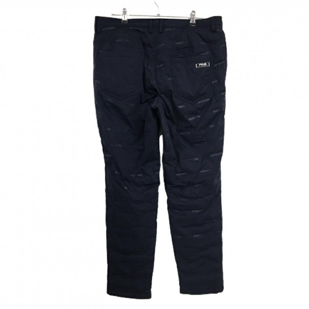 【超美品】ピン 中綿パンツ ネイビー 総柄 メンズ 3L ゴルフウェア 大きいサイズ PING