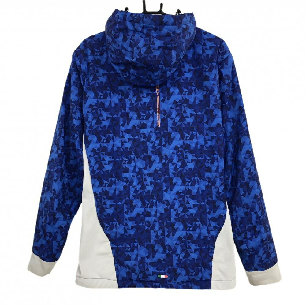 カッパ 中綿ジャケット ブルー×ネイビー 総柄 サイド切替 メンズ XO ゴルフウェア Kappa