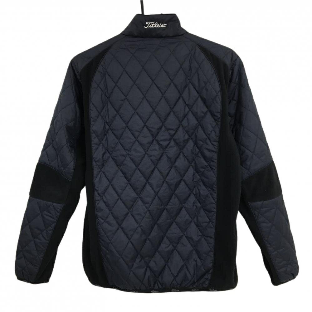 タイトリスト 中綿ジャケット ネイビー×黒 サイドフリース切替 メンズ M ゴルフウェア TITLEIST