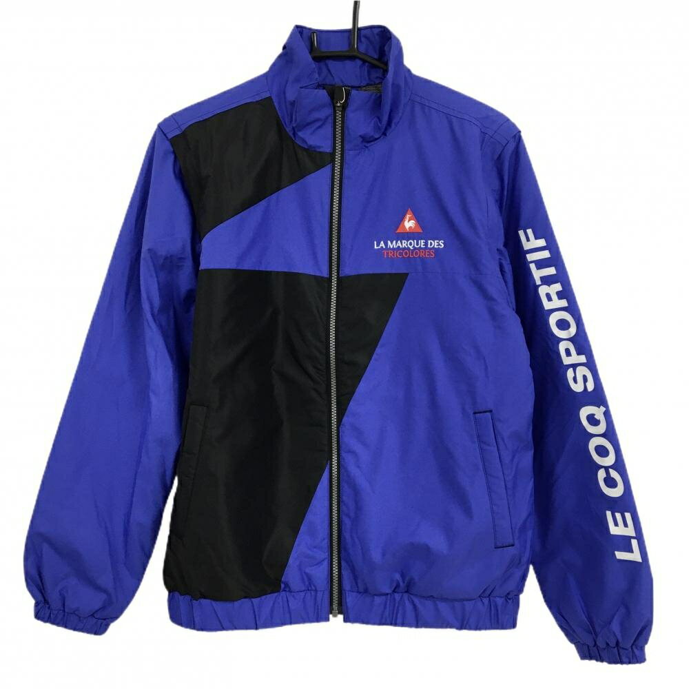 【新品】ルコックゴルフ 2WAY中綿ジャケット ブルー×黒 はっ水 +5℃ 袖着脱可 メンズ M ゴルフウェア le coq sportif