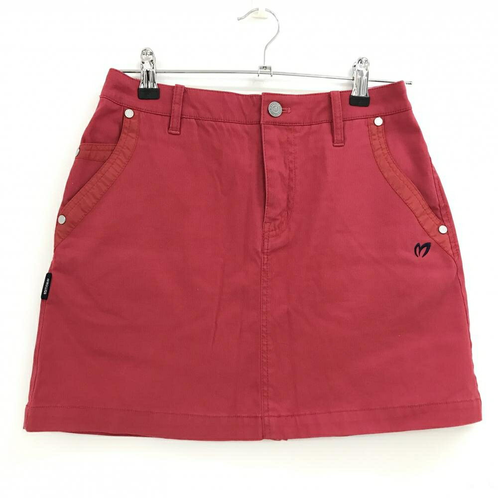 【美品】マスターバニー スカート レッド ロゴ刺しゅう 無地 レディース 0(S) ゴルフウェア MASTER BUN..