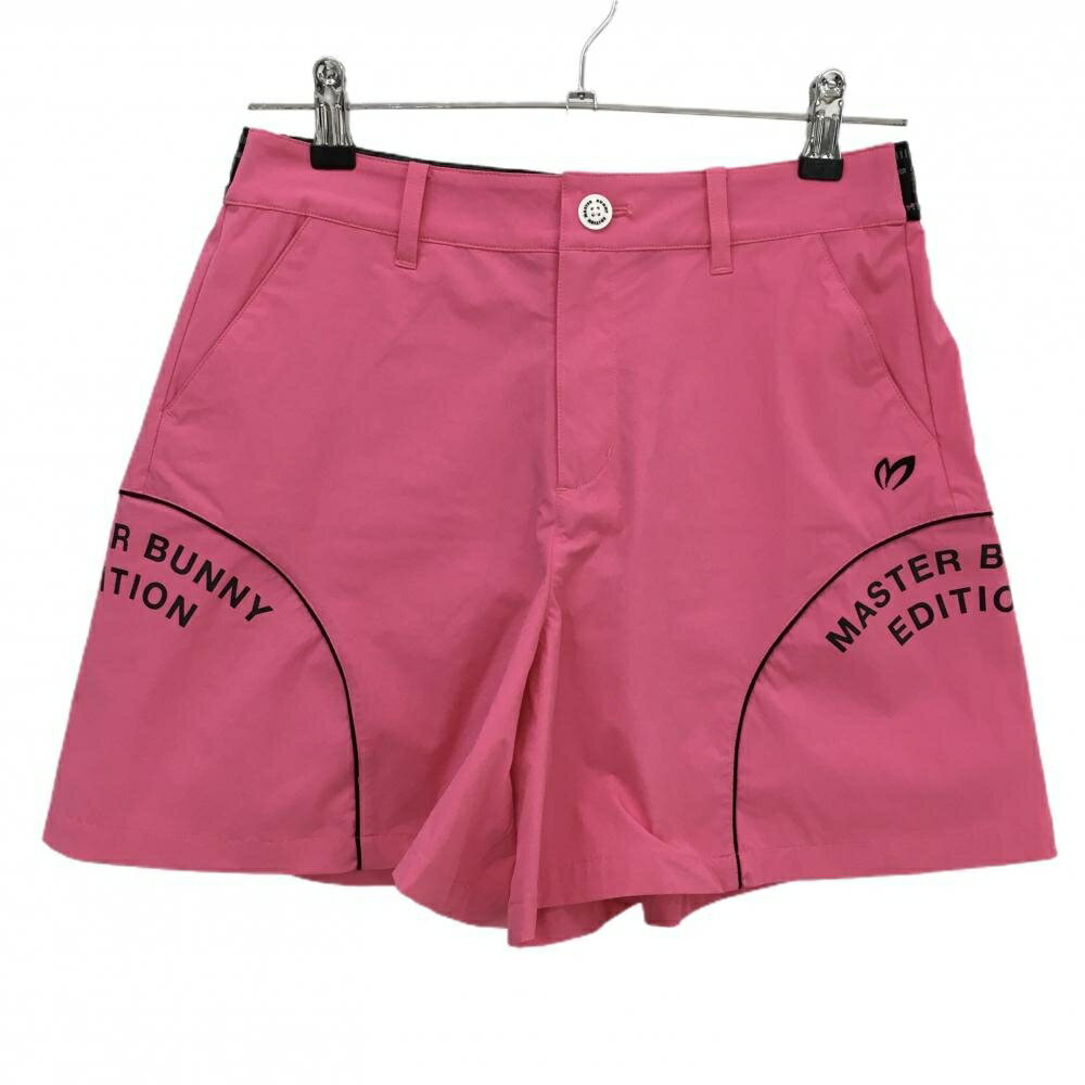 【超美品】マスターバニー キュロットスカート ピンク×黒 ストレッチ レディース 2(L) ゴルフウェア 20..