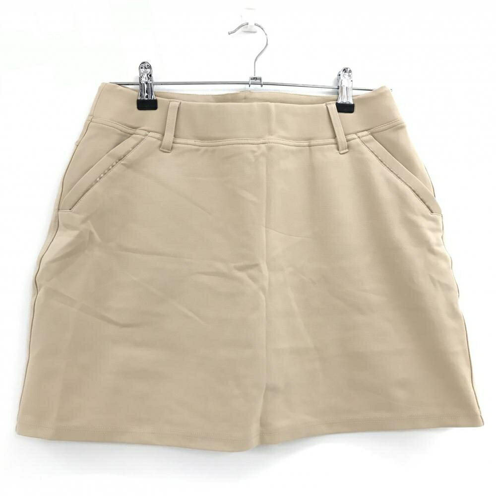 【超美品】アンサネス スカート ベージュ ウエストゴム 内側インナーパンツ レディース L ゴルフウェア ANSUNESS