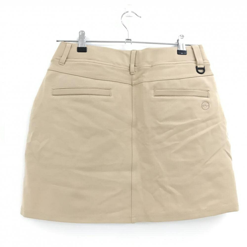【超美品】アンサネス スカート ベージュ ウエストゴム 内側インナーパンツ レディース L ゴルフウェア ANSUNESS