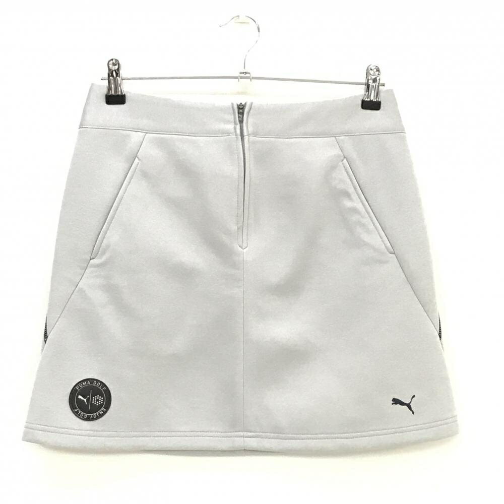 プーマ スカート ライトグレー フロントジップ レディース L ゴルフウェア PUMA