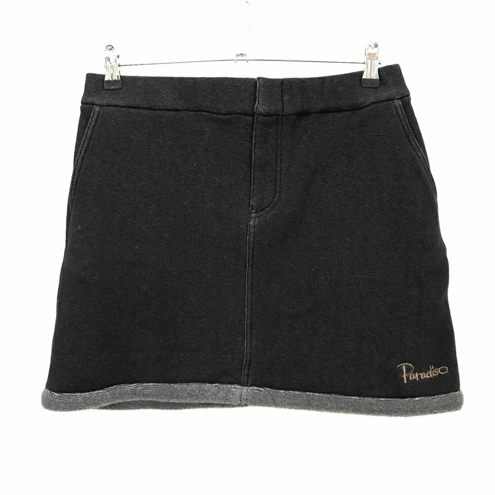 パラディーゾスカート黒×グレー裏起...