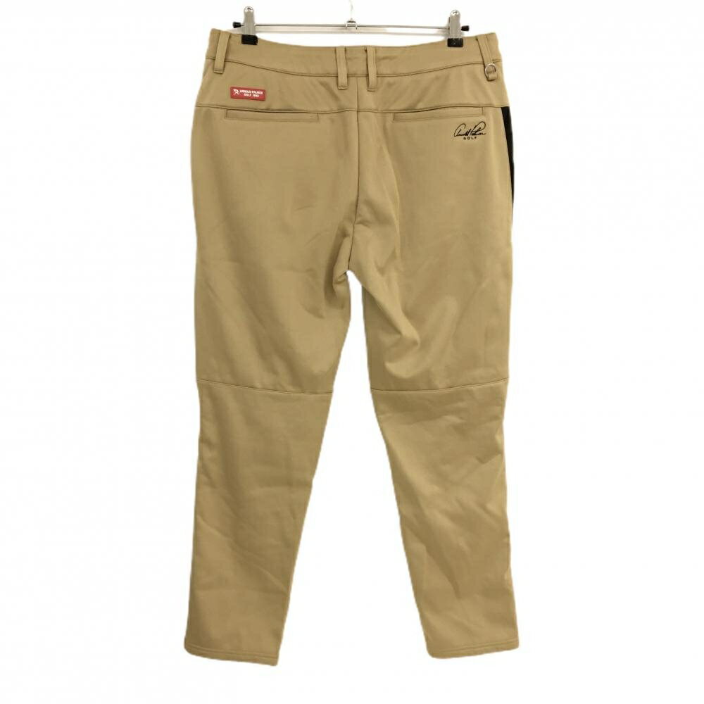 【超美品】アーノルドパーマー パンツ ライトブラウン×黒 サイドジップロゴ 裏起毛 メンズ 88 ゴルフウェア Arnold Palmer