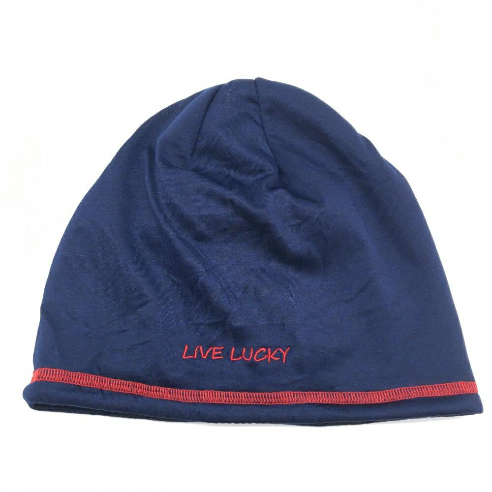 【新品】ブラッククローバー フリースキャップ ネイビー×レッド ビーニー ロゴ刺しゅう 内側フリース FREE ゴルフウェア BLACK CLOVER