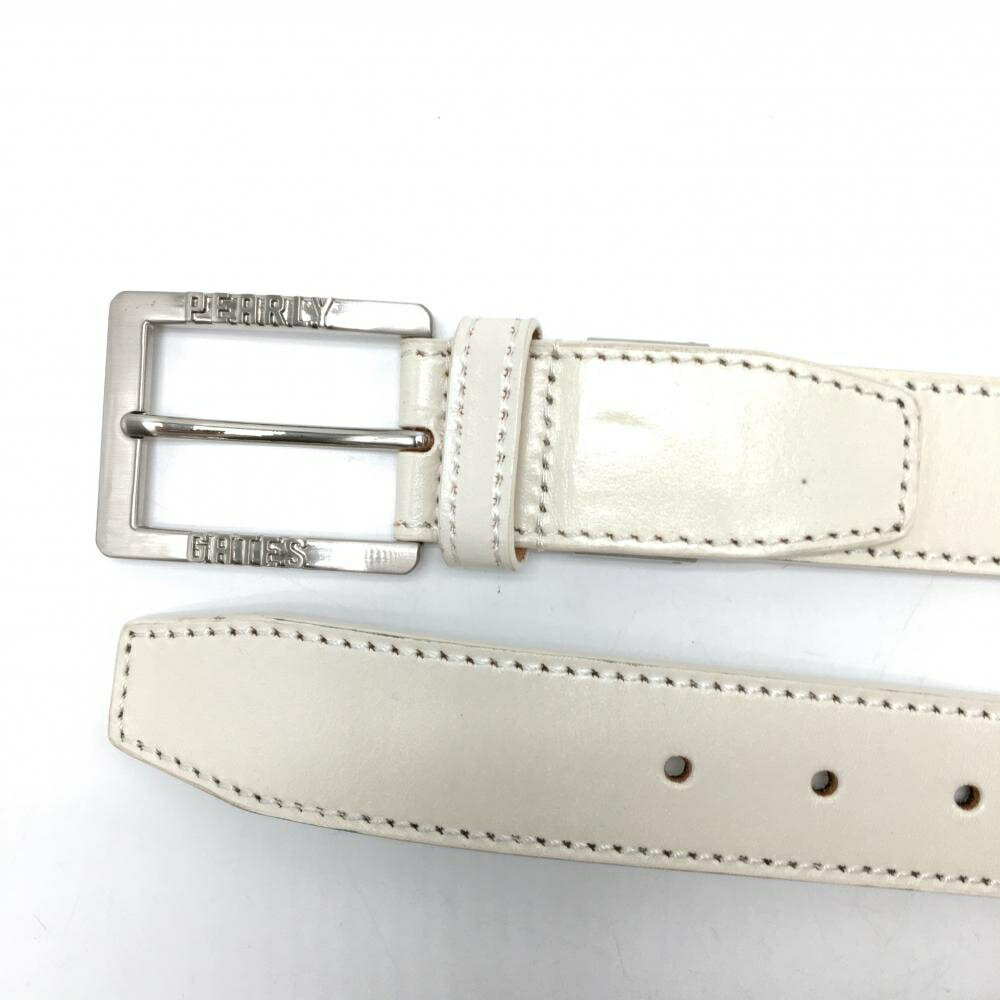 パーリーゲイツ ベルト 白 ロゴスタッズ レディース ゴルフウェア PEARLY GATES