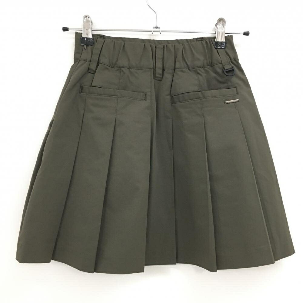 【超美品】アンサネス スカート カーキ プリーツ 内側インナーパンツ レディース S ゴルフウェア ANSUNESS